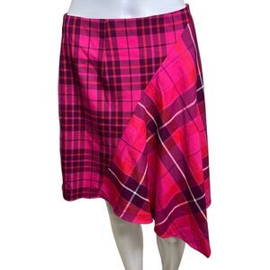 Trina Turk Pluto Plaid Pink Tartan Women's Skirt Size 6